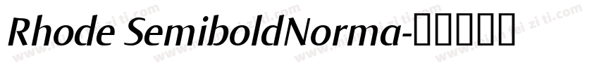 Rhode SemiboldNorma字体转换